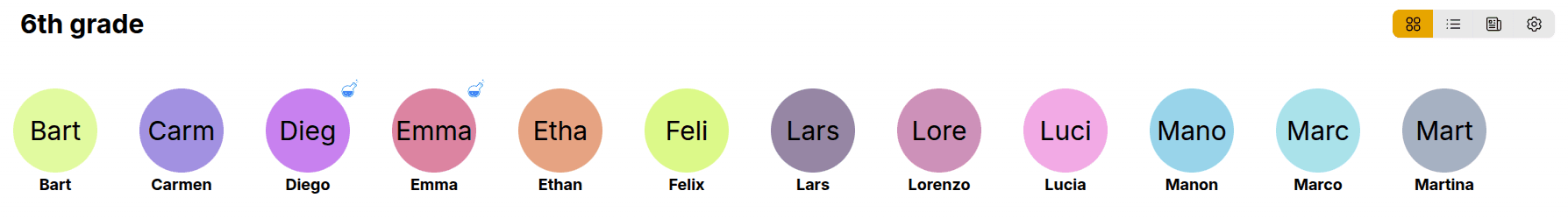 クラスダッシュボード
